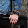 CASIOWaterproof Sports Solar Powered Mens Black/Gold Analog/Digital Combo