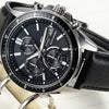 CASIOEDIFICE Waterproof Sapphire Crystal Solar Powered Mens Black Analog