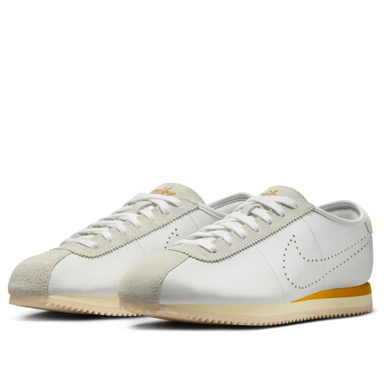 Nike(WMNS) Cortez 'White Bronze Perforated Swoosh'