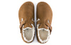 BirkenstockLondon Shearling Suede Leather Narrow Fit 'Tea'
