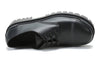Balenciaga Cowhide Lacing Thick Sole Casual Leather Shoes Black 600600-WA960-1000