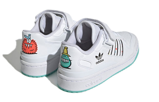 adidas originals Forum Low J x Kevin Lyon 'White Black Blue' H01440