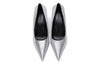 (WMNS) Balenciaga Embossed Square Knife Pumps 'Silver' 572879WBB208100