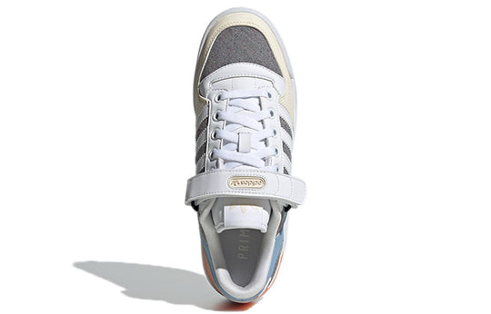 (WMNS) adidas originals Forum Low Wear-resistant Non-Slip Casual Skateboarding Shoes White Blue Gray GZ4405