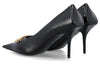 (WMNS) Balenciaga Square Knife BB Croc-Effect Leather Pumps 'Black' 734238WBE711000