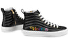 (WMNS) LOUIS VUITTON LV Stellar Calfskin High-Top Sports Shoes Black 1A5C5Y