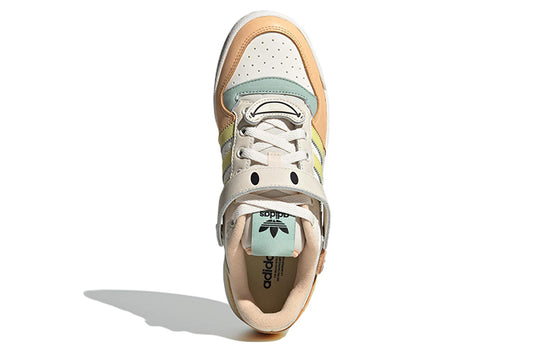 (WMNS) adidas originals Forum Low 'White Light Orange Cream Yellow Green' GW4427