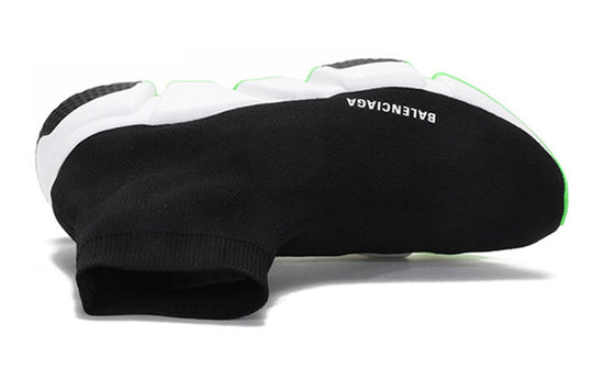 Balenciaga Speed Sock-like Design Sneakers Black/Green 645056W2DB91073