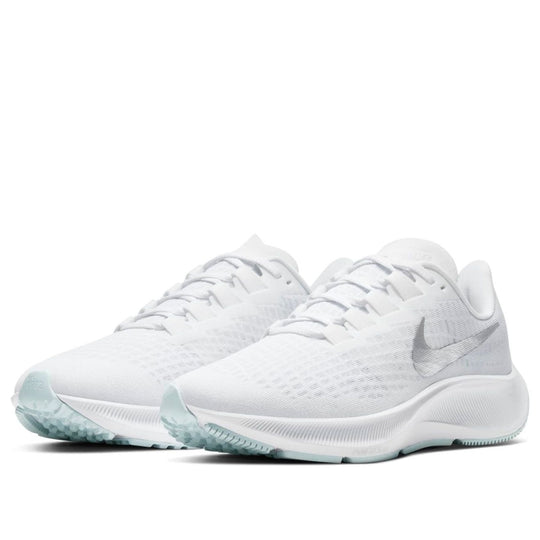 (WMNS) Nike Air Zoom Pegasus 37 'White Metallic Silver' BQ9647-101