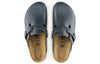 BirkenstockBoston Soft Leather Mules 'Blue'