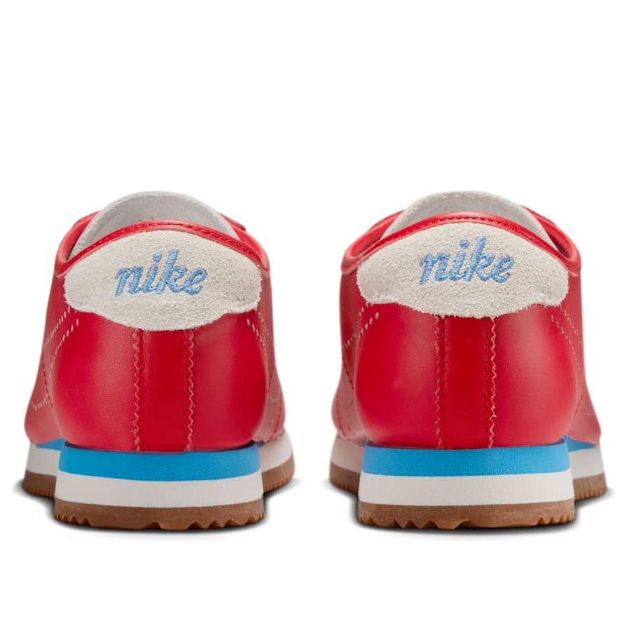 Nike(WMNS) Cortez Leather 'University Red Blue Perforated Swoosh'