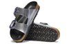 Birkenstock(WMNS) Arizona Big Buckle Natural Leather Narrow Fit 'Metalic Silver'