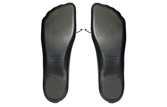 (WMNS) Balenciaga Anatomic Ballerina Shoes 'Black Shiny Soft Sheepskin' 714260WBCW01000