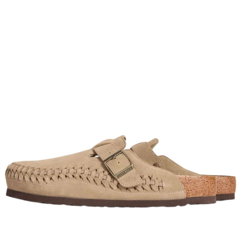 Birkenstockx Kith Boston Braided Suede 'Taupe'