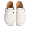 Birkenstockx Kith Boston Braided Suede 'Antique White Tie Dye'