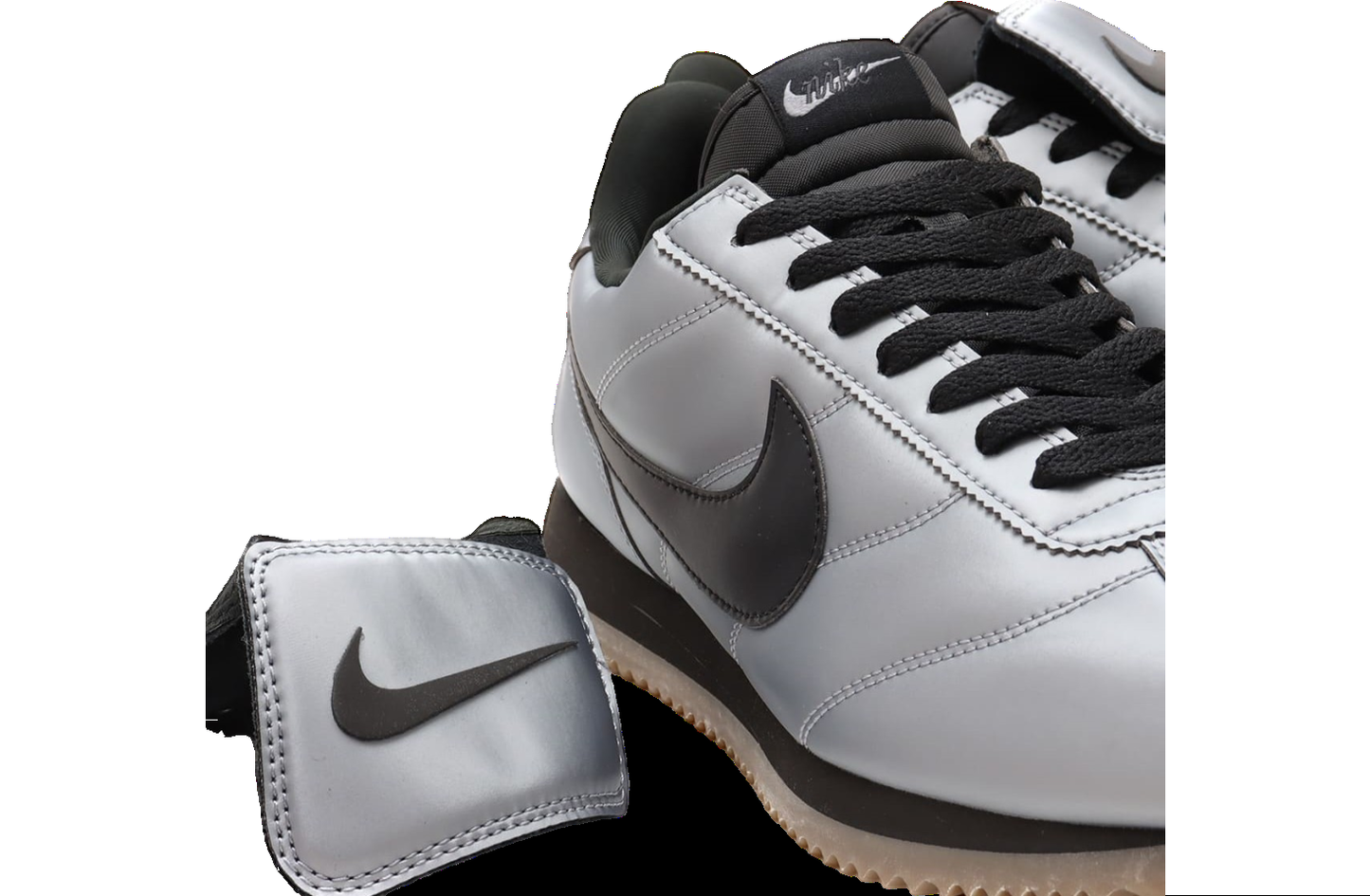 NikeCortez Leather SE 'Metallic Cool Grey Black'