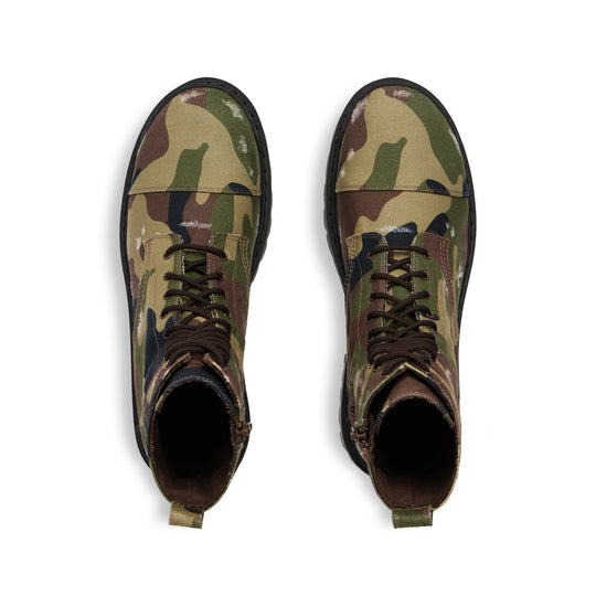 Balenciaga Strike 20mm Boots Camo Print 'Dark Green' 786135W2EU21028