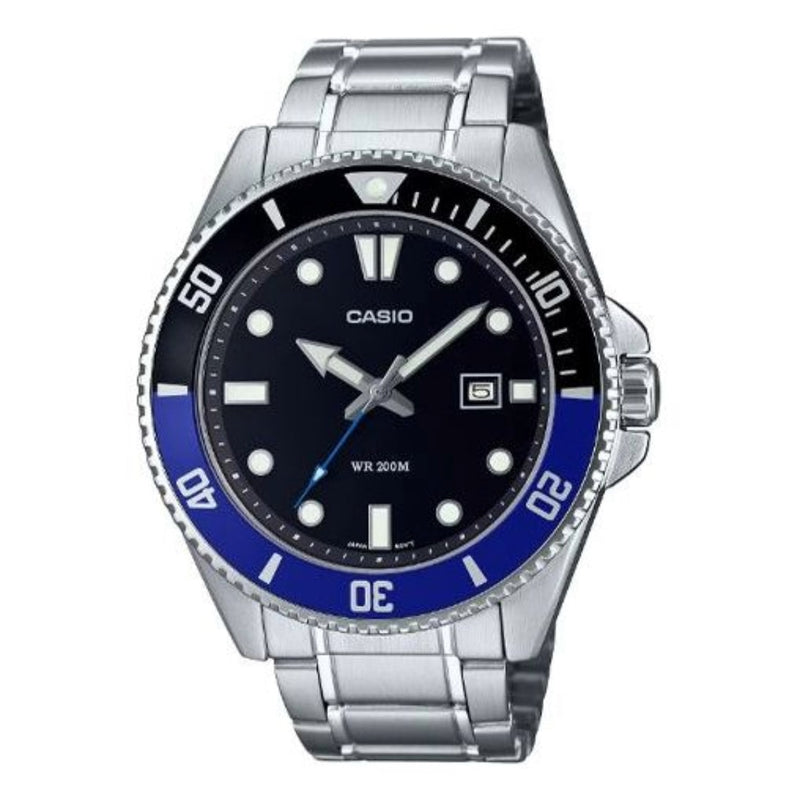 CASIOV 'Silver Black' MDV-107D-1A2
