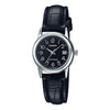 CASIODRESS Series Quartzes Black Waterproof Black Strap Black Analog