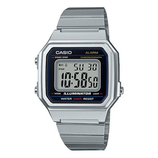 CASIOSTANDARD Vintage Classical Silver Mens White Digital