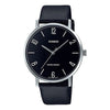 CASIOSmall Belt Waterproof Mens Black Analog