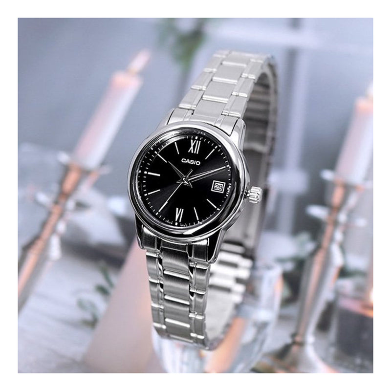 CASIOWaterproof Stainless Steel Strap Black Analog