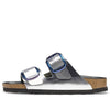 Birkenstock(WMNS) Arizona Big Buckle Natural Leather Narrow Fit 'Metalic Silver'