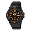 CASIOSports Waterproof Shockproof Mens Black/Orange Analog