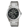 CASIOMen's STANDARD Series Retro Black Dial Silver Strap Watch Black DialSilver Strap Mens BlackSilver Analog