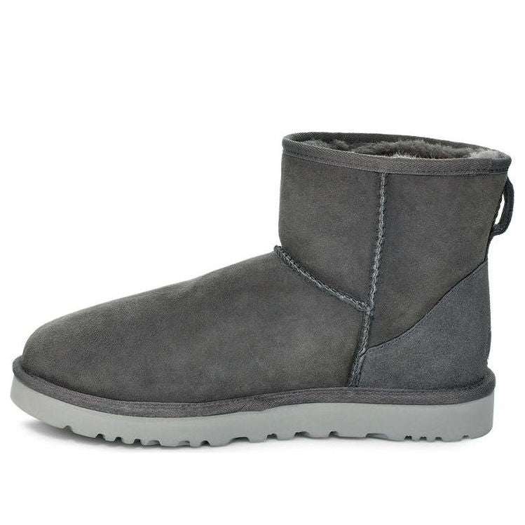 UGGClassic Mini Fleece Lined Snow Boots Dark Grey