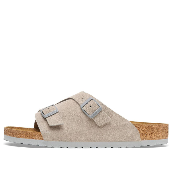 BirkenstockZrich Suede Leather Narrow Fit Sandals 'Stone Coin'