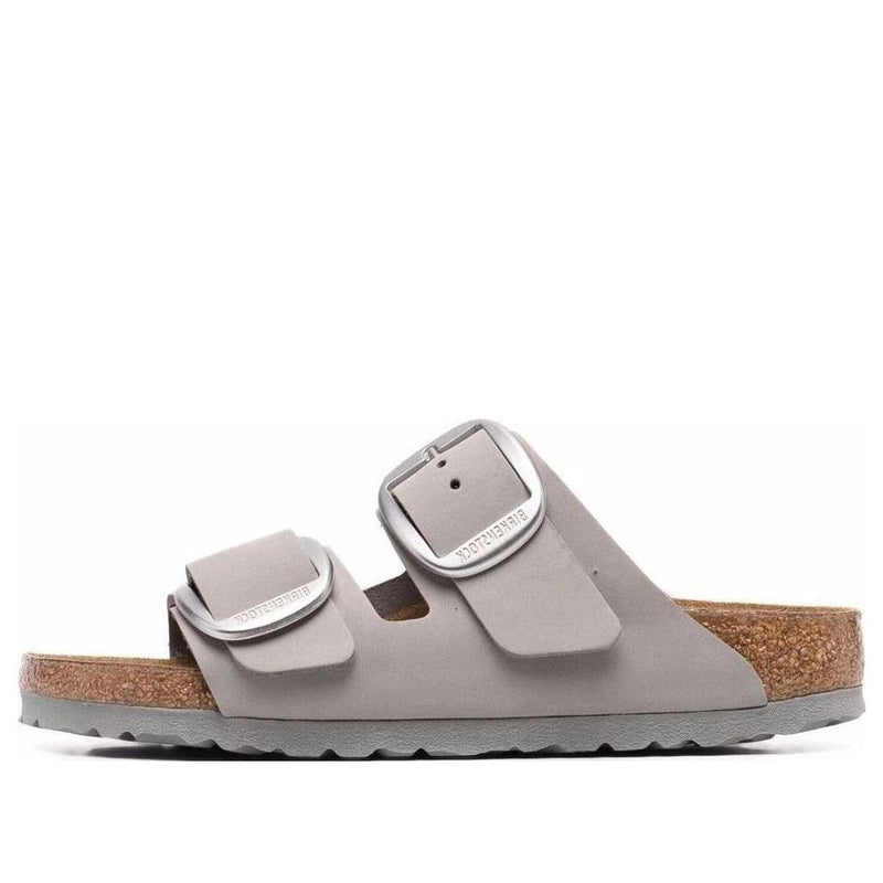 Birkenstock(WMNS) Arizona Big Buckle Nubuck Leather Narrow Fit 'Dove Gray'