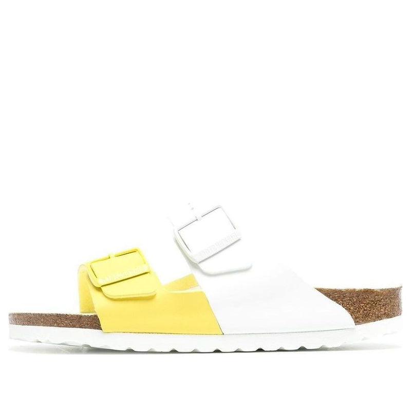 Birkenstock(WMNS) Arizona Split Birko Flor Narrow Fit Sandals 'White Lime Sour '