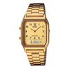 CASIOQuartz Waterproof Gold Retro Mens Gold Analog/Digital Combo