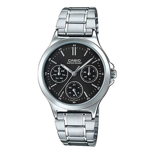 CASIOWaterproof Quartz Silver/ Black Analog