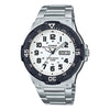 CASIOWaterproof Stainless Steel Strap Quartz Sports Mens Silver Analog