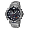 CASIOWaterproof Sports Solar Powered Mens Silver Analog/Digital Combo