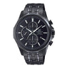 CASIOWaterproof EDIFICE Sapphire Crystal Mens Black Analog