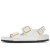 Birkenstock(WMNS) Milano Embossed Leather Narrow Fit Sandals 'Emboss white'