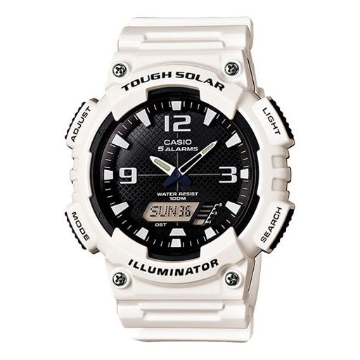 CASIOWaterproof Sports Solar Powered Mens BlackWhite Analog
