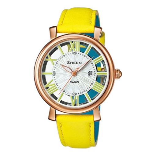 CASIOFemale SHEEN Japan / South Korea Fashion Yellow Analog