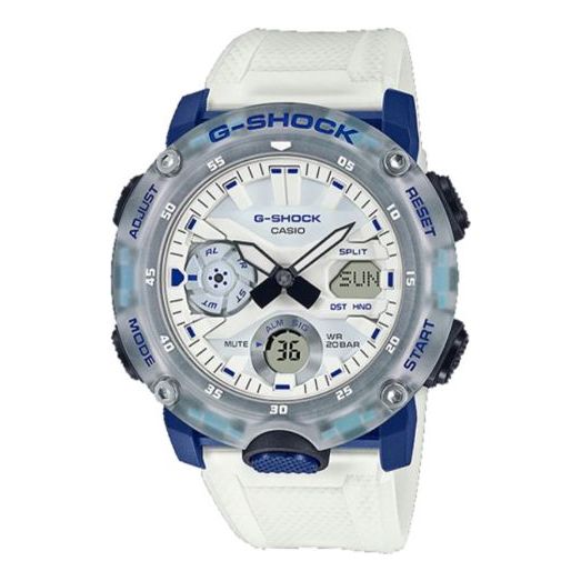 CASIOG-Shock Analog-Digital 'White Blue'