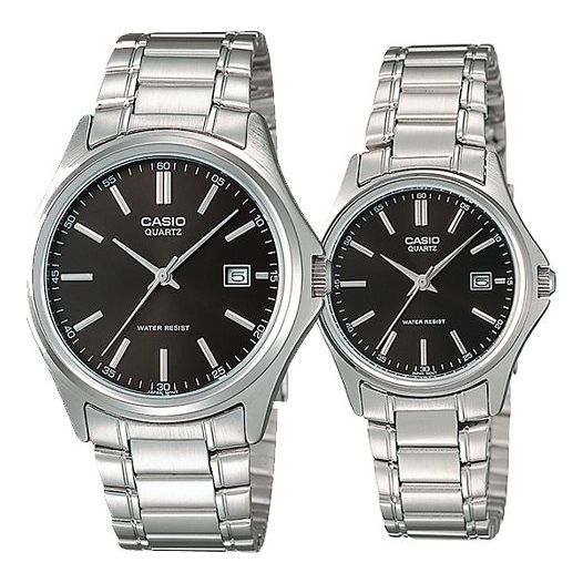 CASIOENTICER&VINTAGE Series Simplistic Casual Fashion Stainless Steel Couple Black Analog