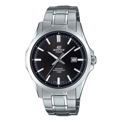 CASIOMen's EDIFICE /Black Mens Silver Analog