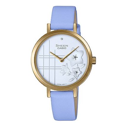 CASIOCasio Sheen Minimalistic Analog Watch 'Crystal Light Blue White'