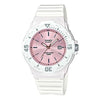 CASIOWaterproof Sports Pink DialWhite Strap PinkWhite Analog