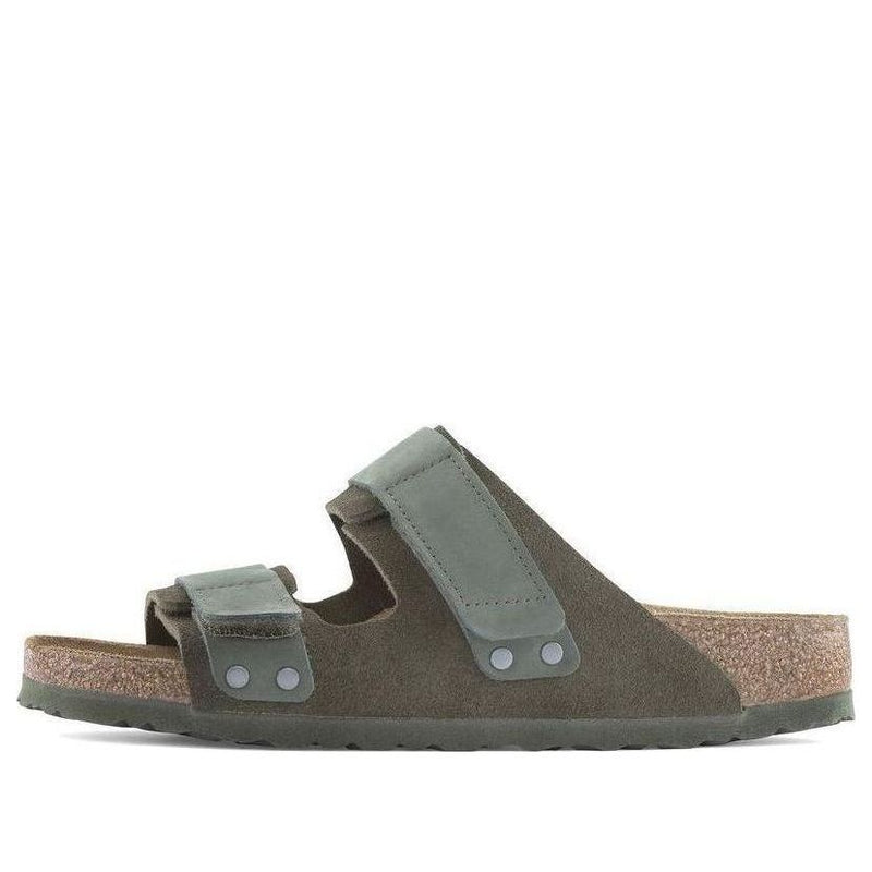 BirkenstockUji Nubuck Leather Suede Narrow Fit Sandals 'Thyme'