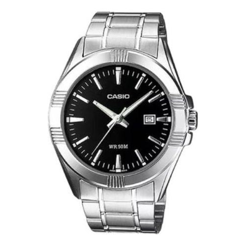CASIOCasio Waterproof Fashion Stylish Analog Watch 'Black Silver Metallic'