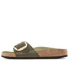 BirkenstockMadrid Big Buckle Natural Leather Oiled Narrow Fit Sandals 'Olive and Green'