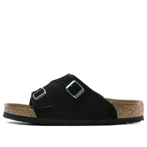 BirkenstockZrich Soft Footbed Suede Leather Narrow Fit Sandals 'Black'